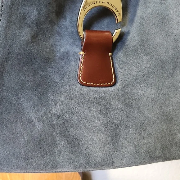 Dooney & Bourke Hunter Green Suede and Leather tote - Picture 4 of 16